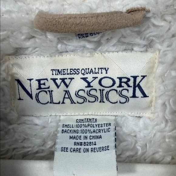 New York & Company Cream and Tan Teddy Jacket - Picture 2 of 3
